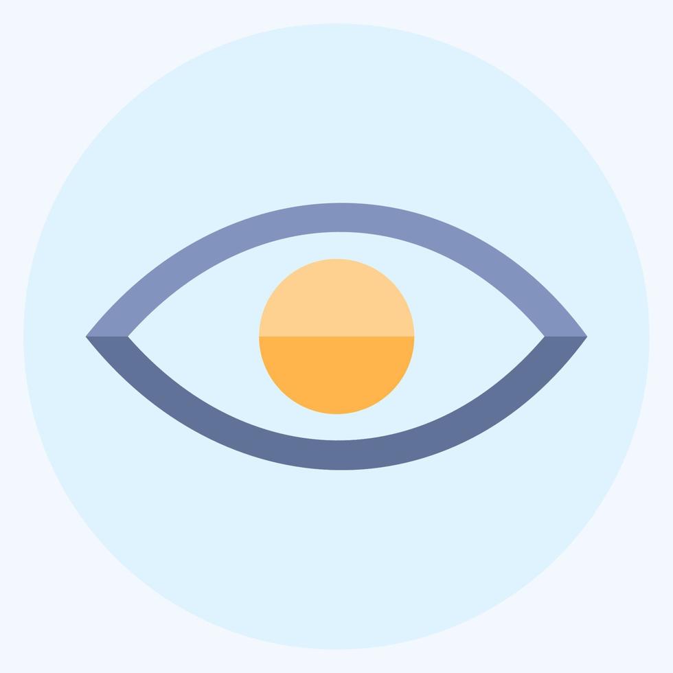 Icon Visibility - Flat Style - Simple illustration,Editable stroke vector