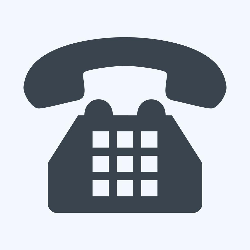 Icon Telephone - Glyph Style,Simple illustration,Editable stroke vector