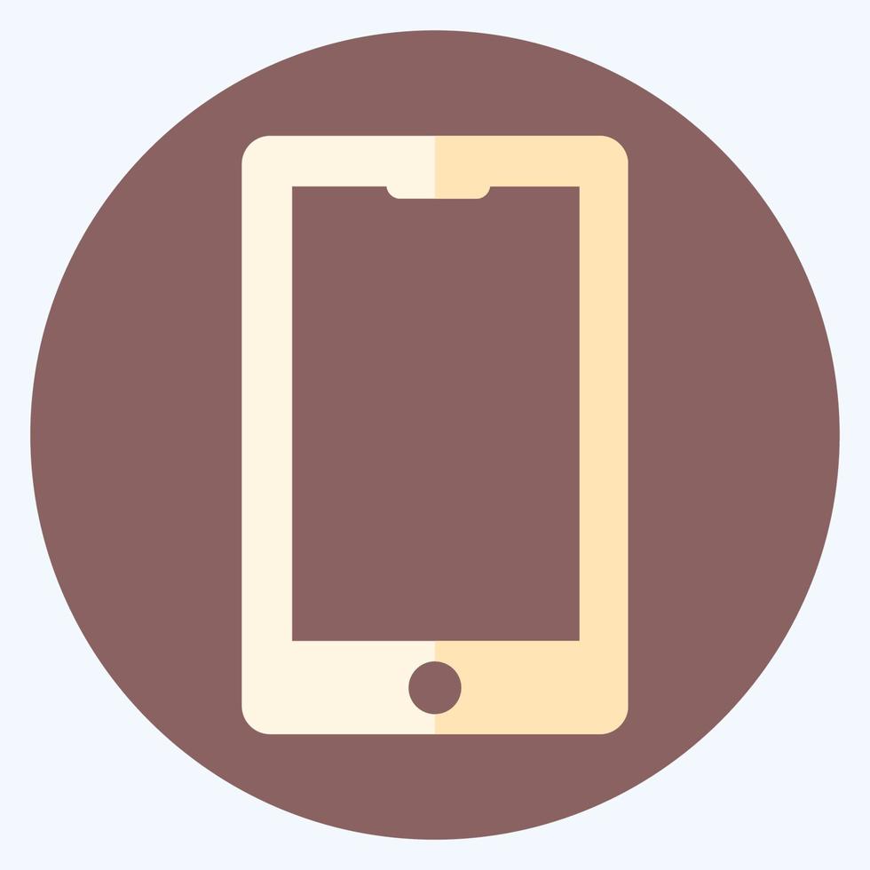 Icon Mobile - Flat Style,Simple illustration,Editable stroke vector