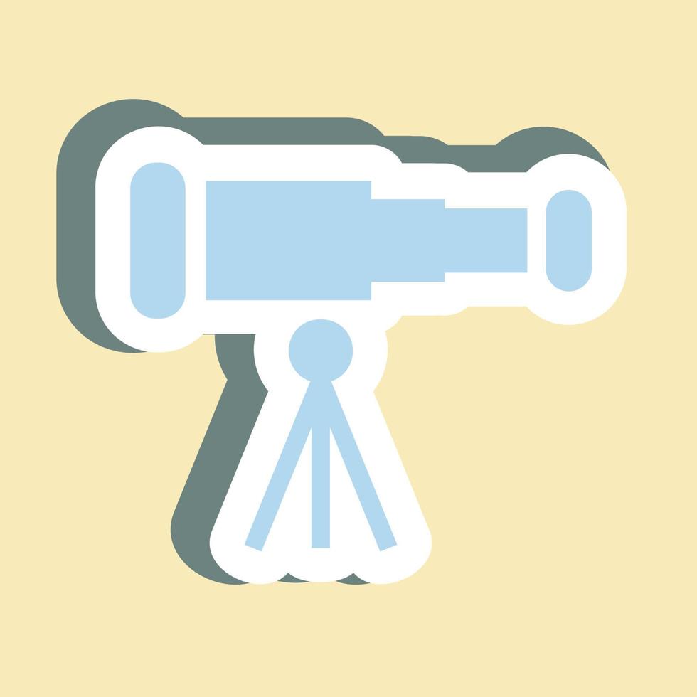 Sticker Telescope,Simple illustration,Editable stroke vector