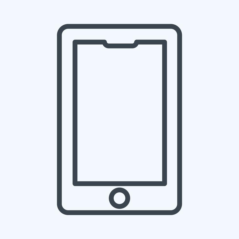 Icon Mobile - Line Style,Simple illustration,Editable stroke vector
