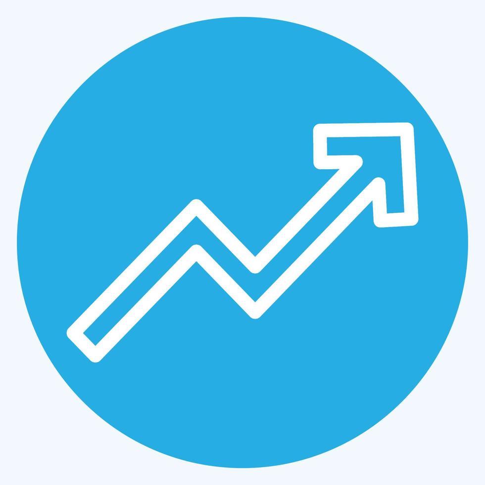 Icon Trending Up - Blue Eyes Style - Simple illustration,Editable stroke vector