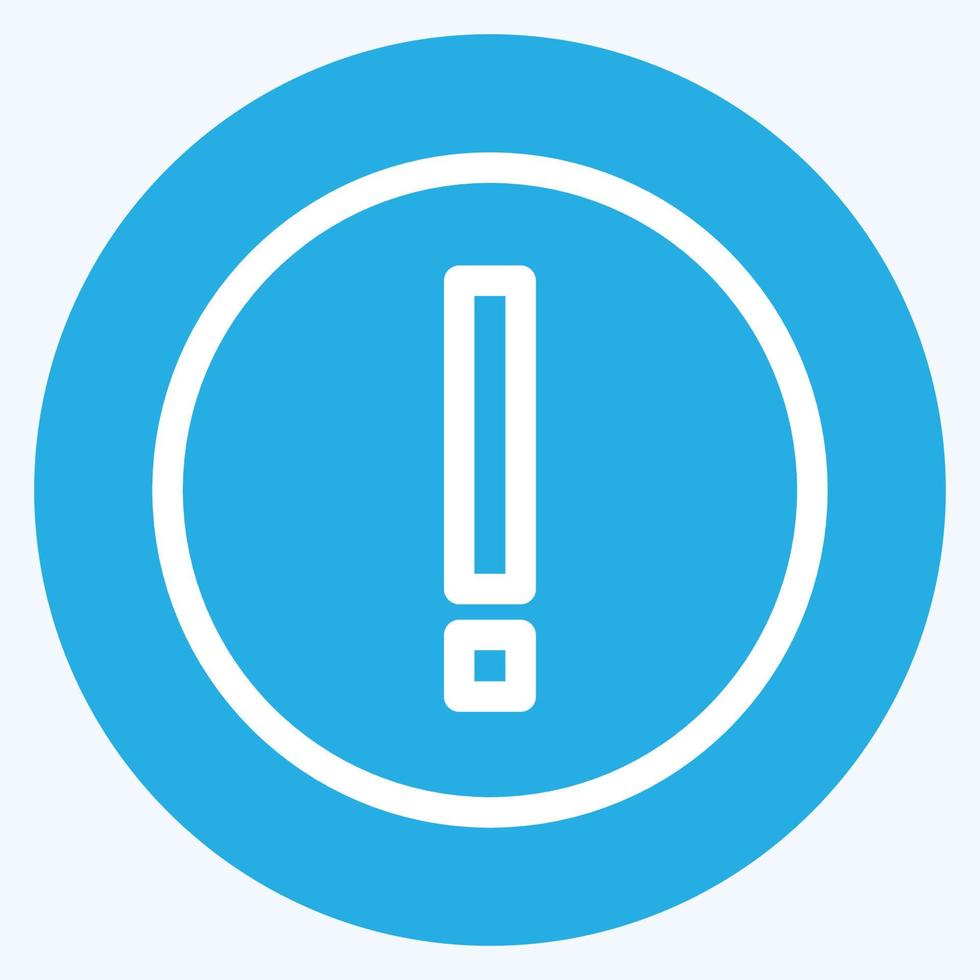 Icon Error Outline - Blue Eyes Style - Simple illustration,Editable ...