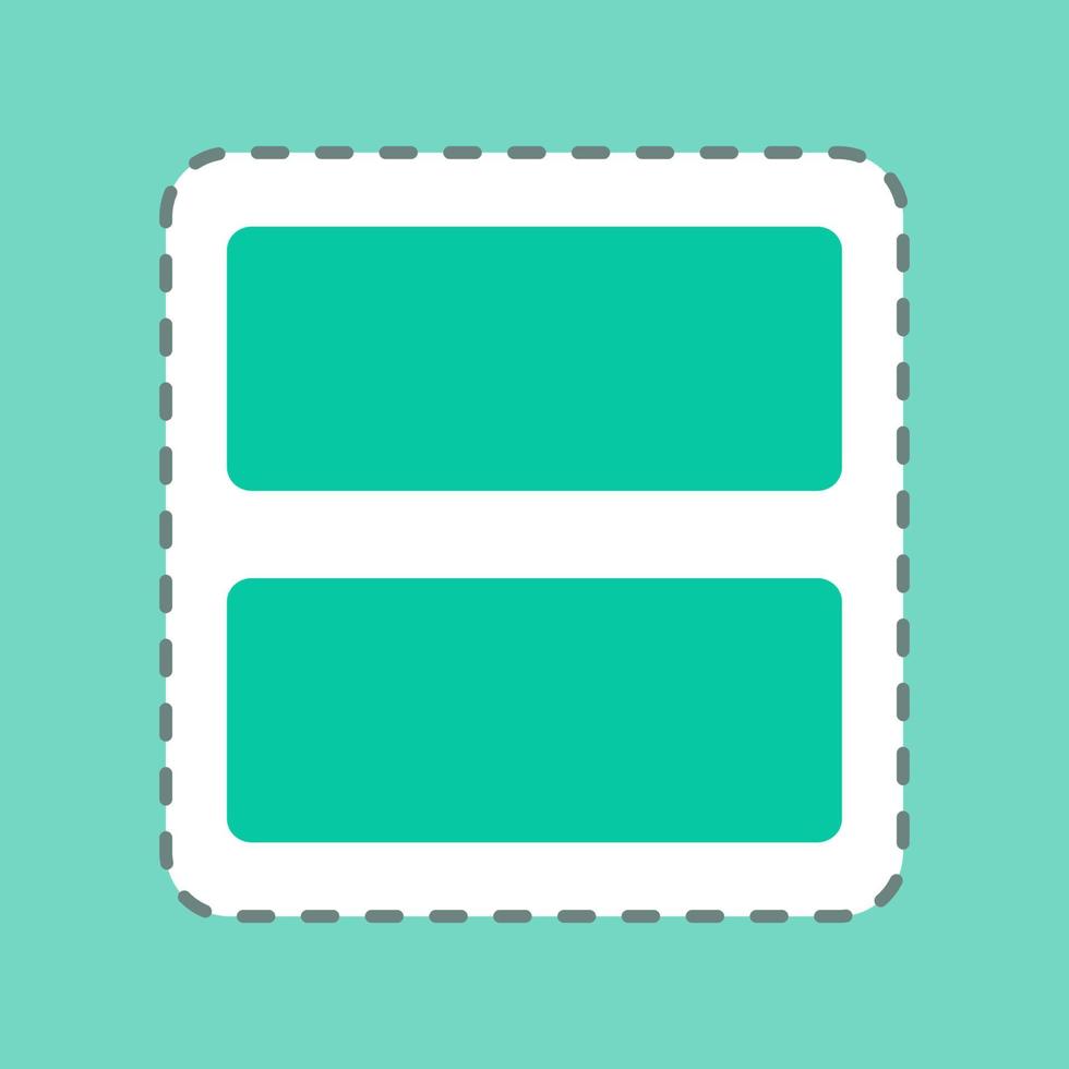 Sticker View Array - Line Cut - Simple illustration,Editable stroke vector