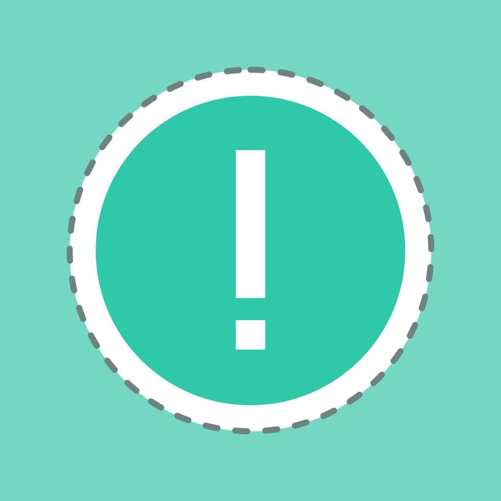 Sticker Error Outline - Line Cut - Simple illustration,Editable stroke vector