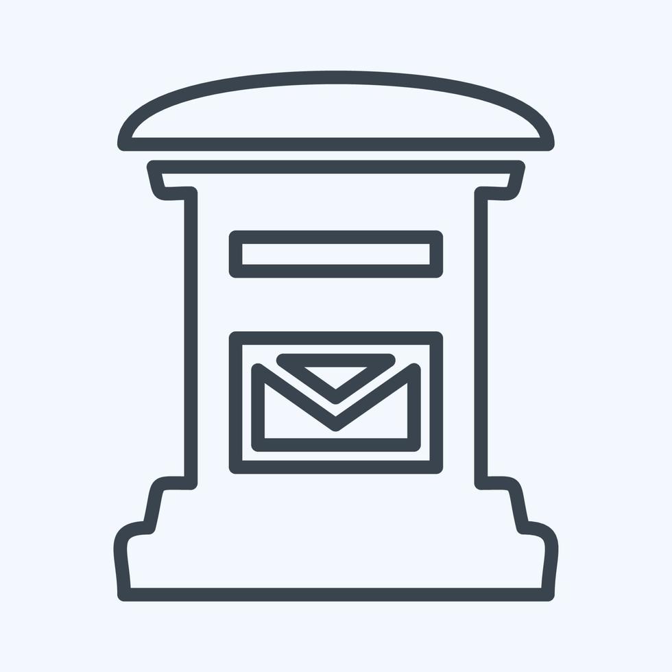 Icon Letterbox - Line Style,Simple illustration,Editable stroke vector