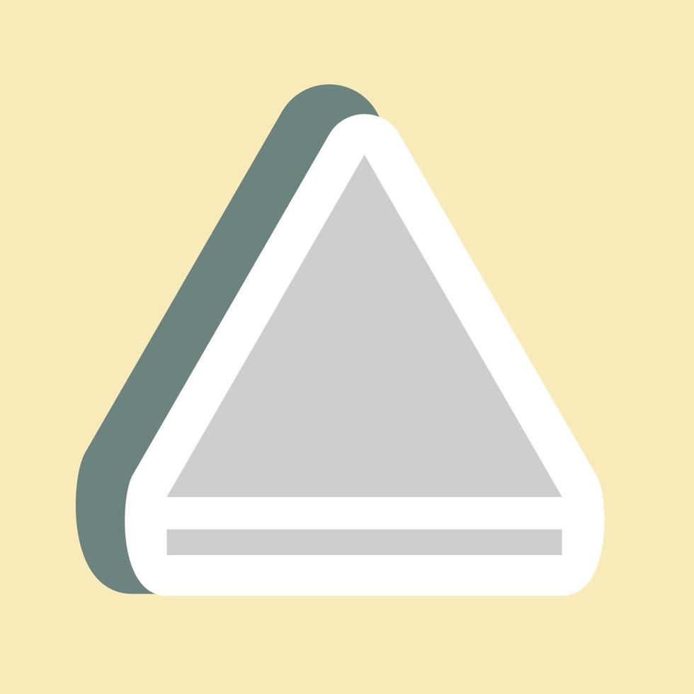 Sticker Eject - Color Mate Style - Simple illustration,Editable stroke vector