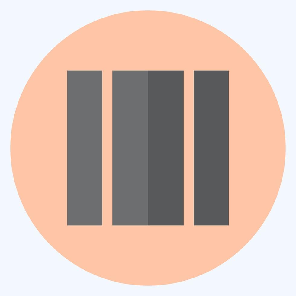 Icon View Column - Flat Style - Simple illustration,Editable stroke vector