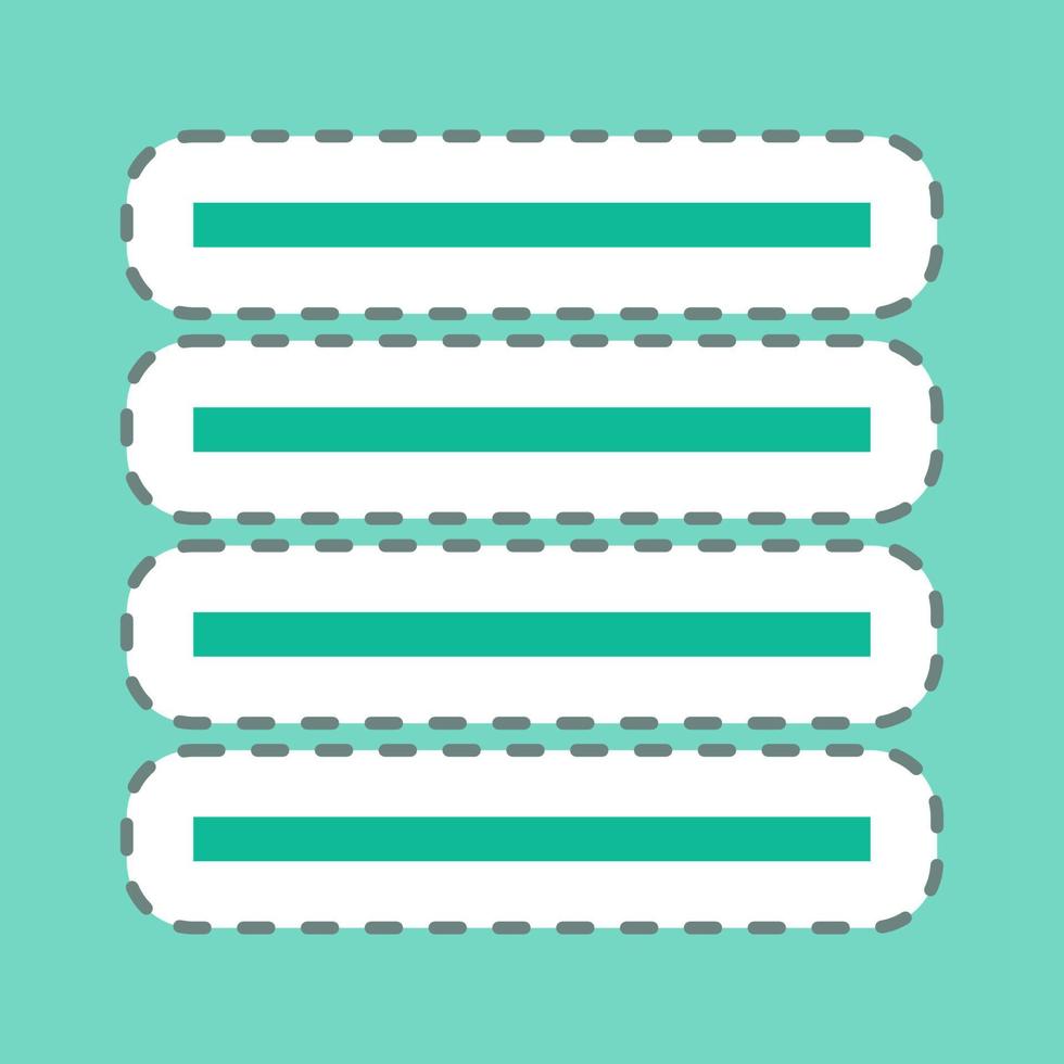 Sticker View Headline - Line Cut - Simple illustration,Editable stroke vector