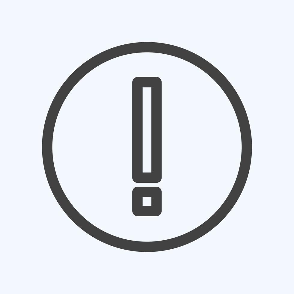 Icon Error Outline - Line Style - Simple illustration,Editable stroke vector