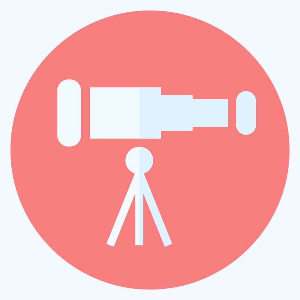 Icon Telescope - Flat Style,Simple illustration,Editable stroke vector