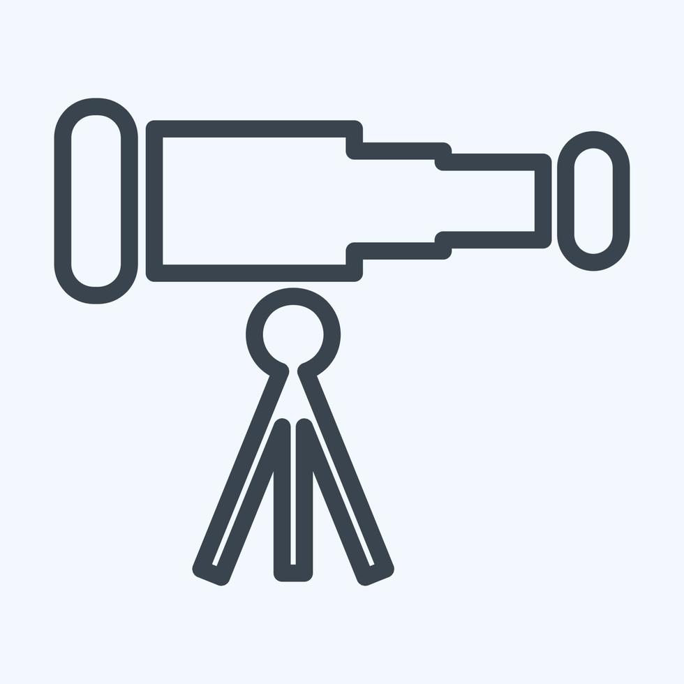 Icon Telescope - Line Style,Simple illustration,Editable stroke vector