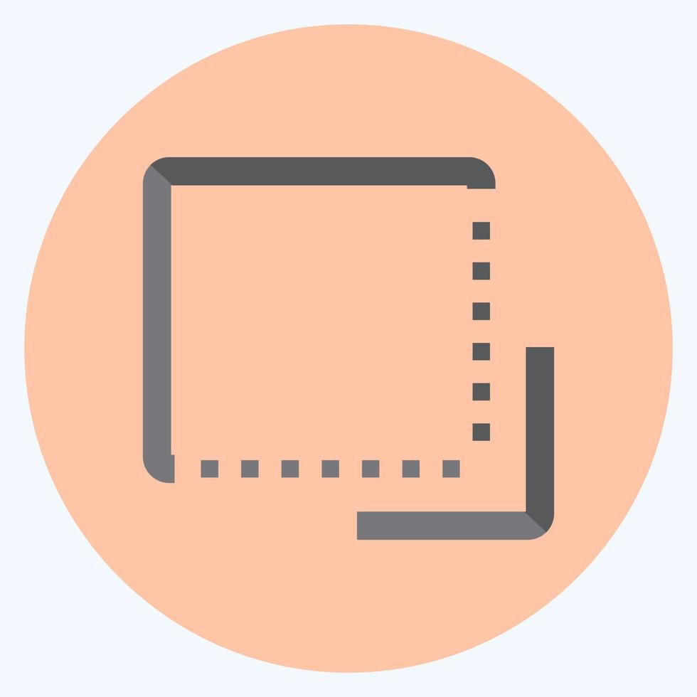 Icon Flip to Front - Flat Style - Simple illustration,Editable stroke vector