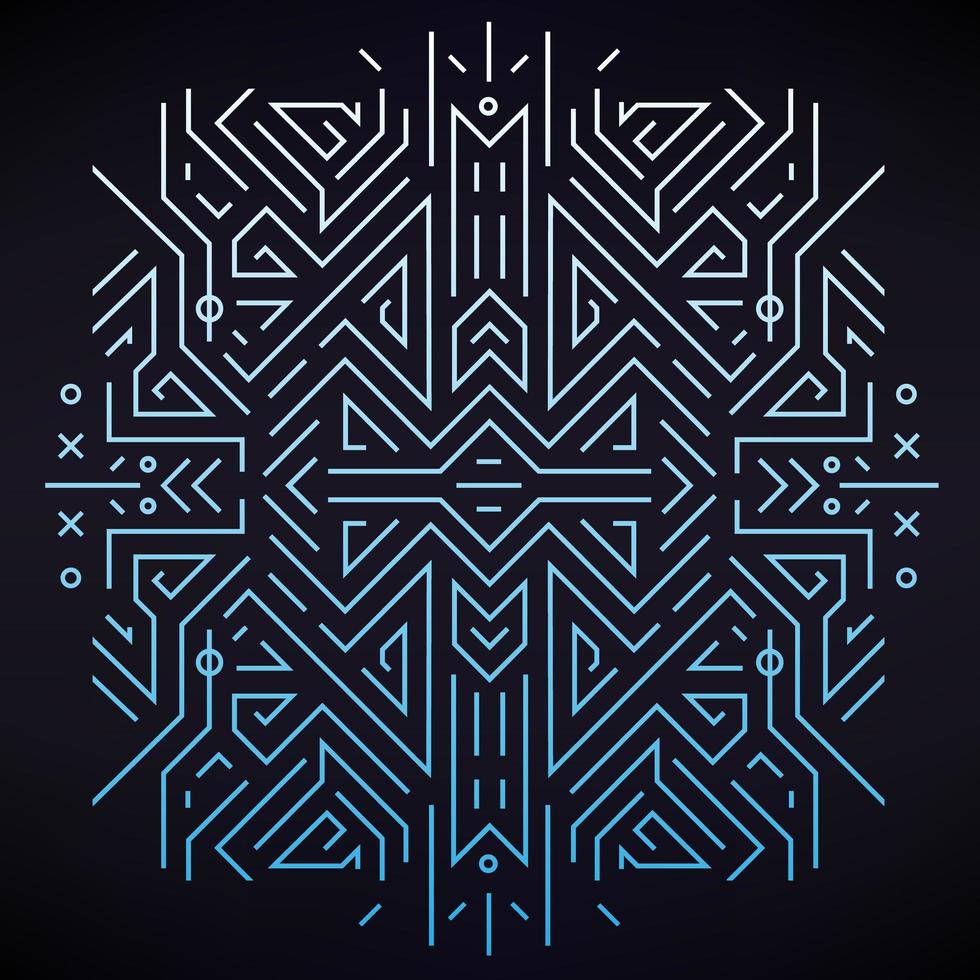 Vector creative concept. Linear geometric pattern, art deco , retro style.
