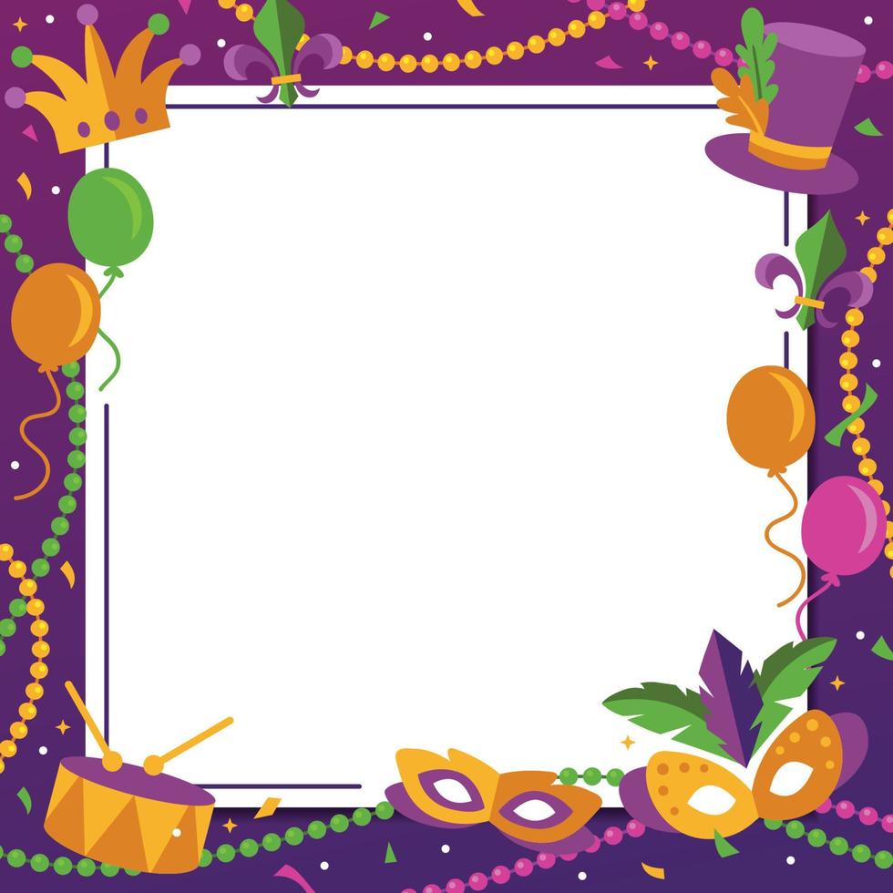 Mardi Gras Festival Background Template vector