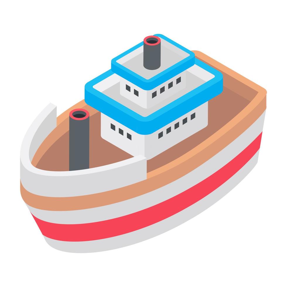 conceptos de barco de crucero vector