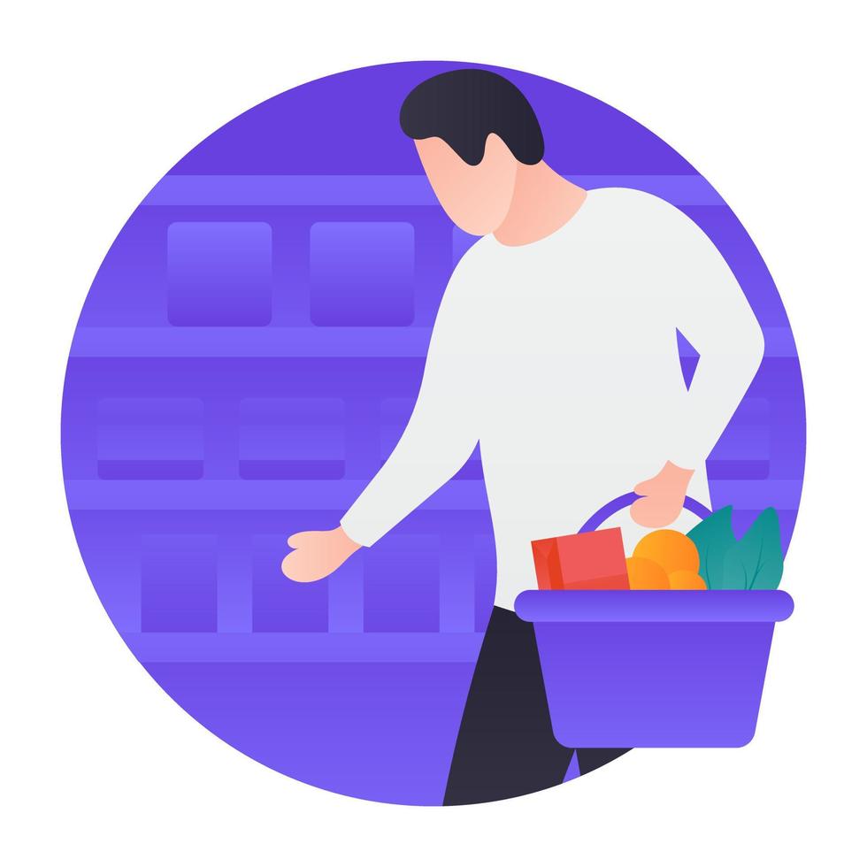 Trendy Supermarket Concepts vector