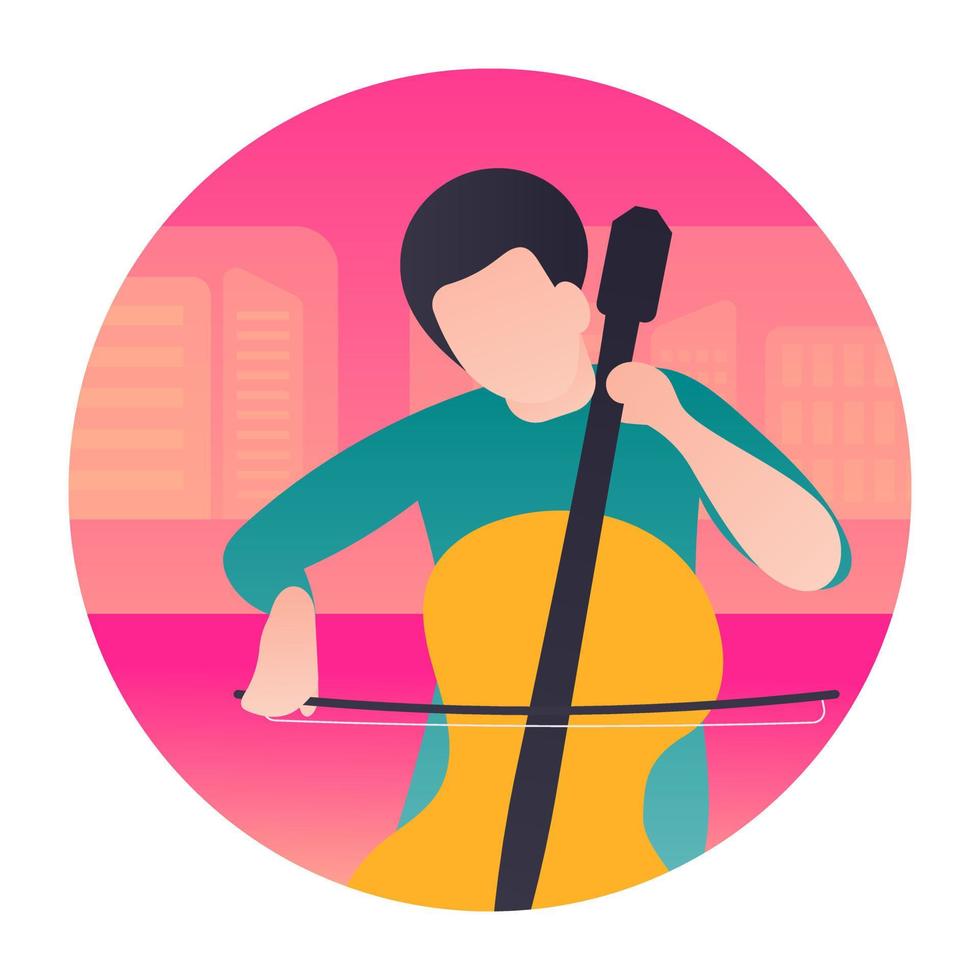 Violin Playing Concepts vector