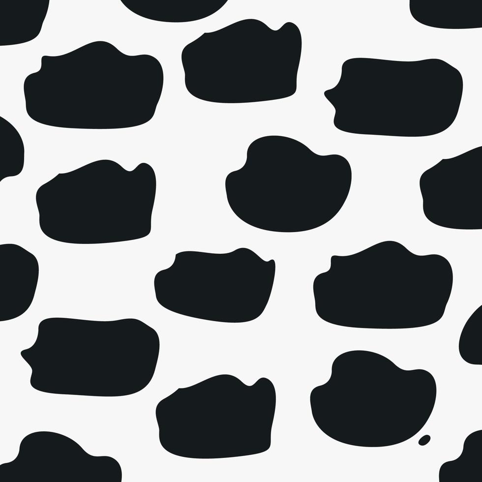 puntos abstractos camuflaje leche de vaca negro blanco animal patrón de fondo adecuado para impresión de ropa vector