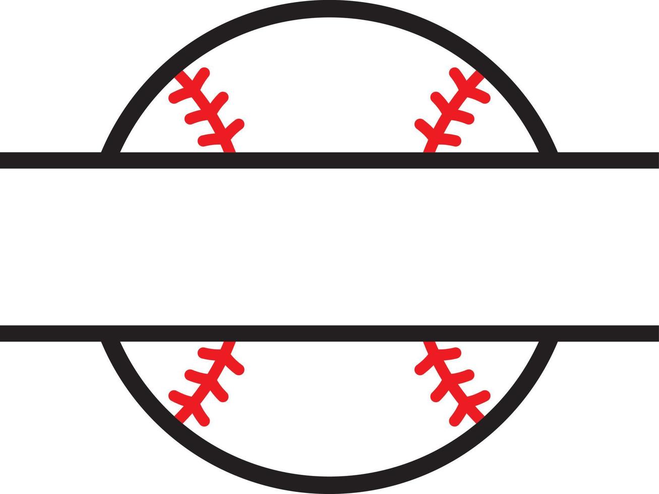 Baseball or softball monogram vector