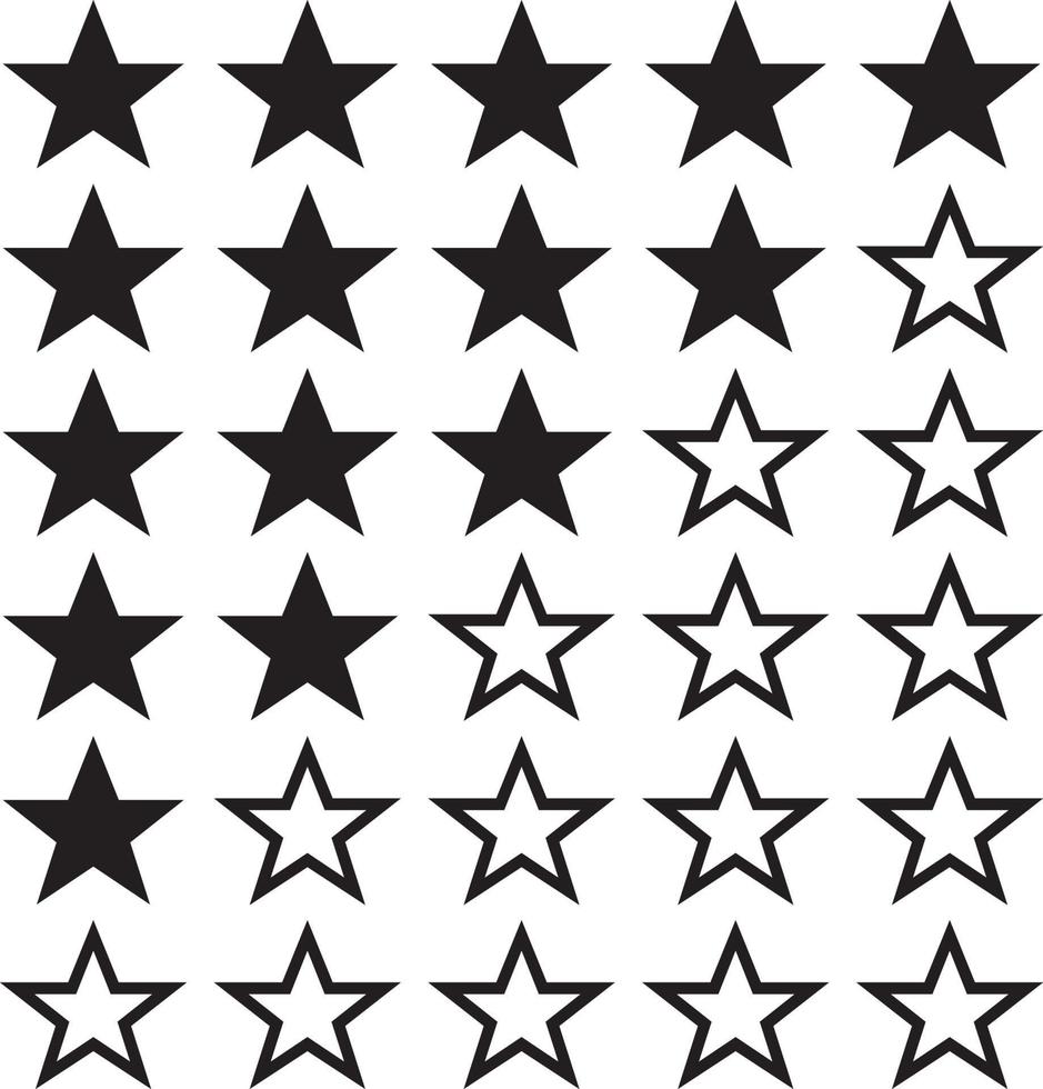 5 star review rating stars vector