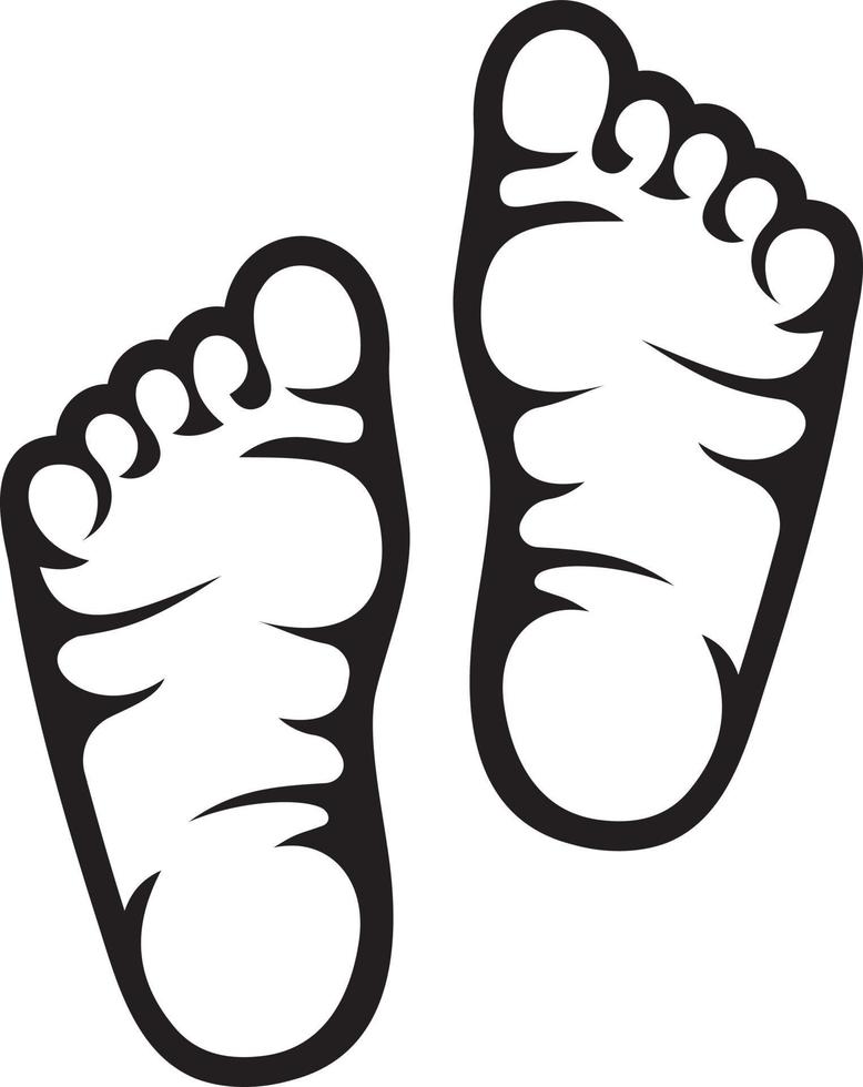 Baby footprint illustration vector