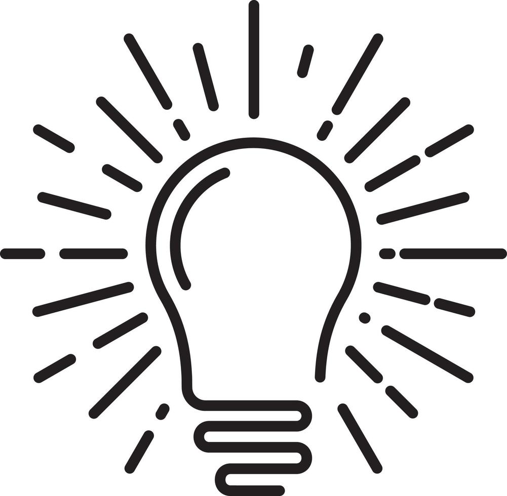 Shinning Light Bulb icon vector