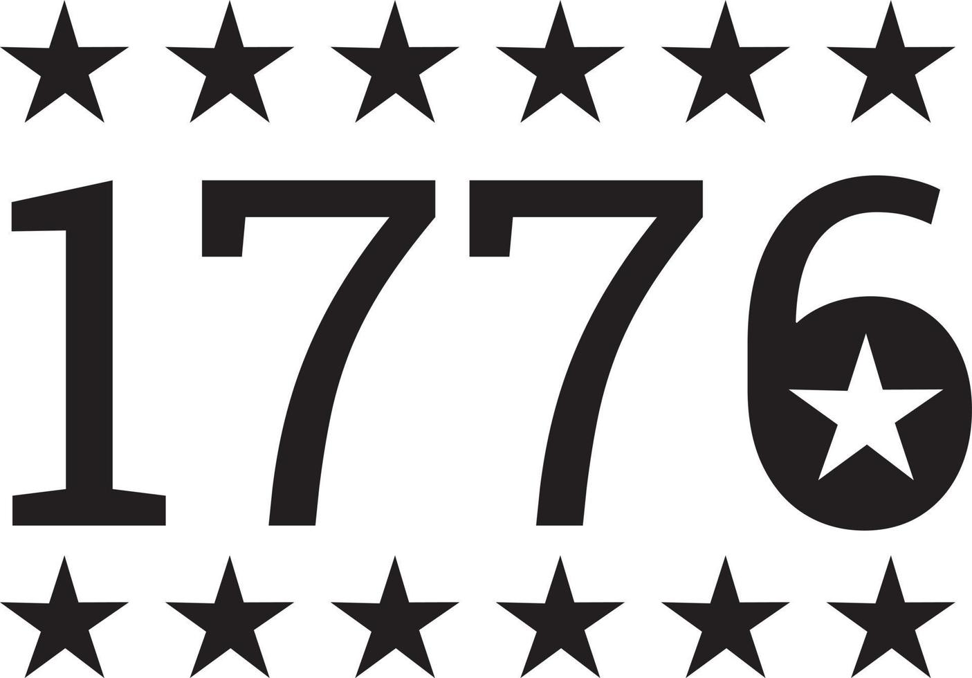 1776 Independence Day 4 JULY vector