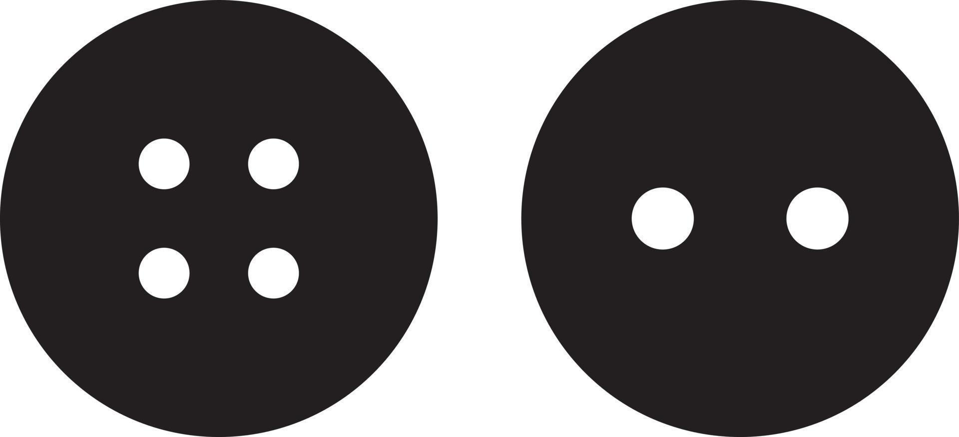Black Clothing Buttons vector