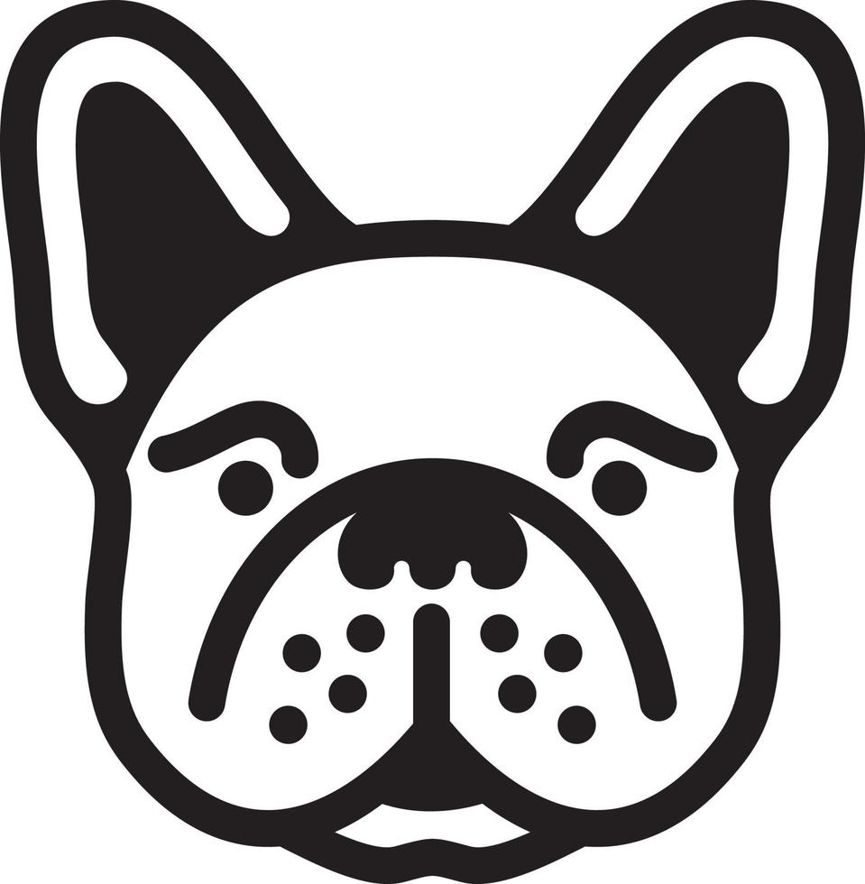 French Bulldog Face vector