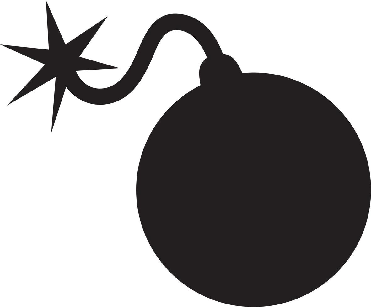 Bomb simple silhouette vector
