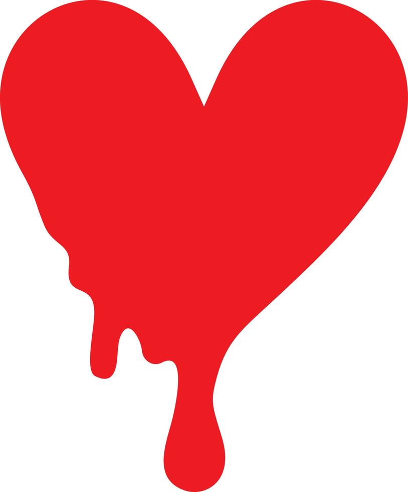 Dripping heart icon vector
