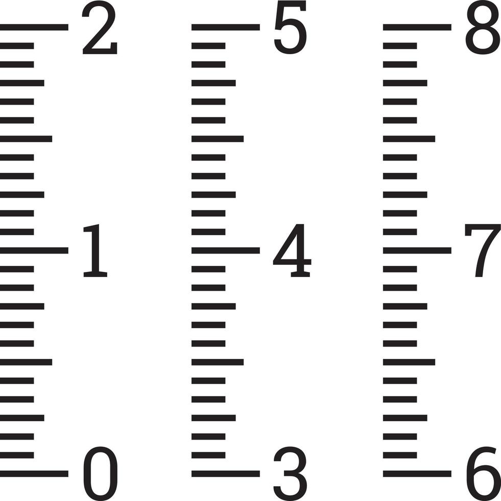 Measuring tape numbers vector