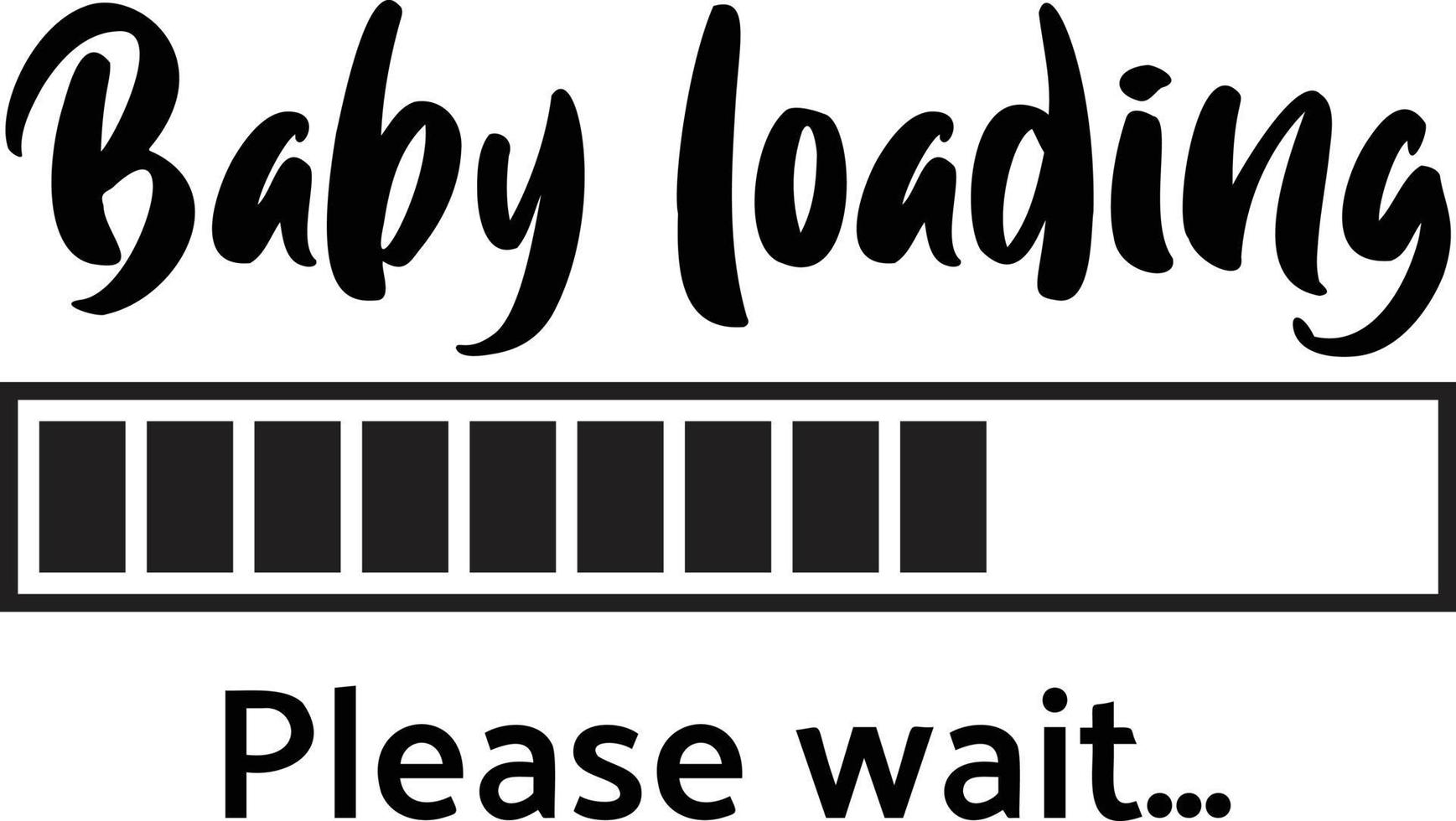 Baby loading please wait vector