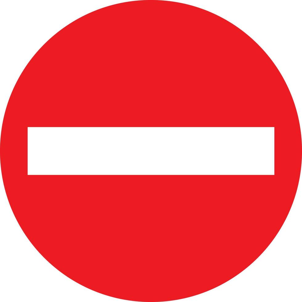 Do not enter, no entry sign vector