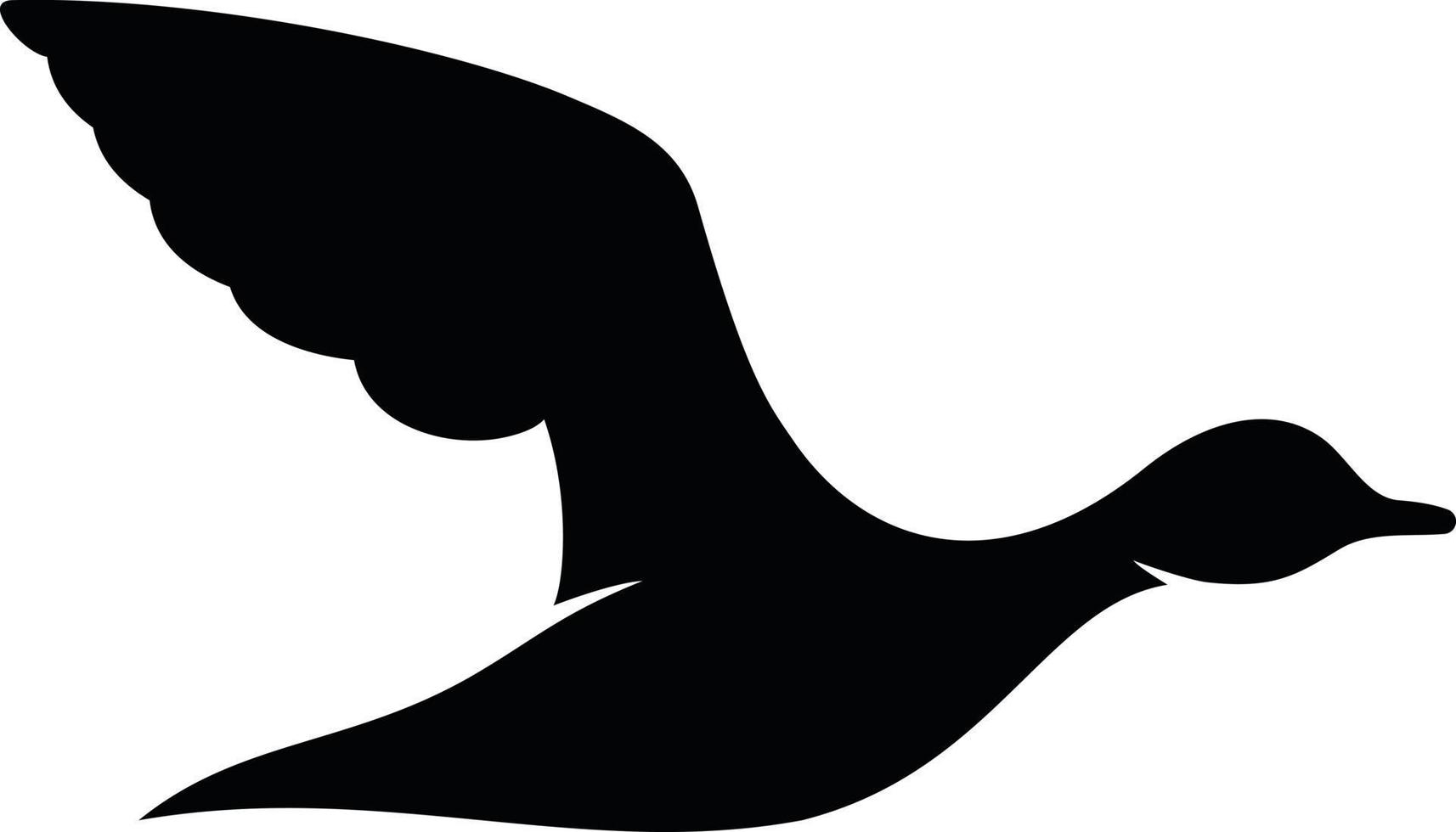 Flying Duck silhouette vector