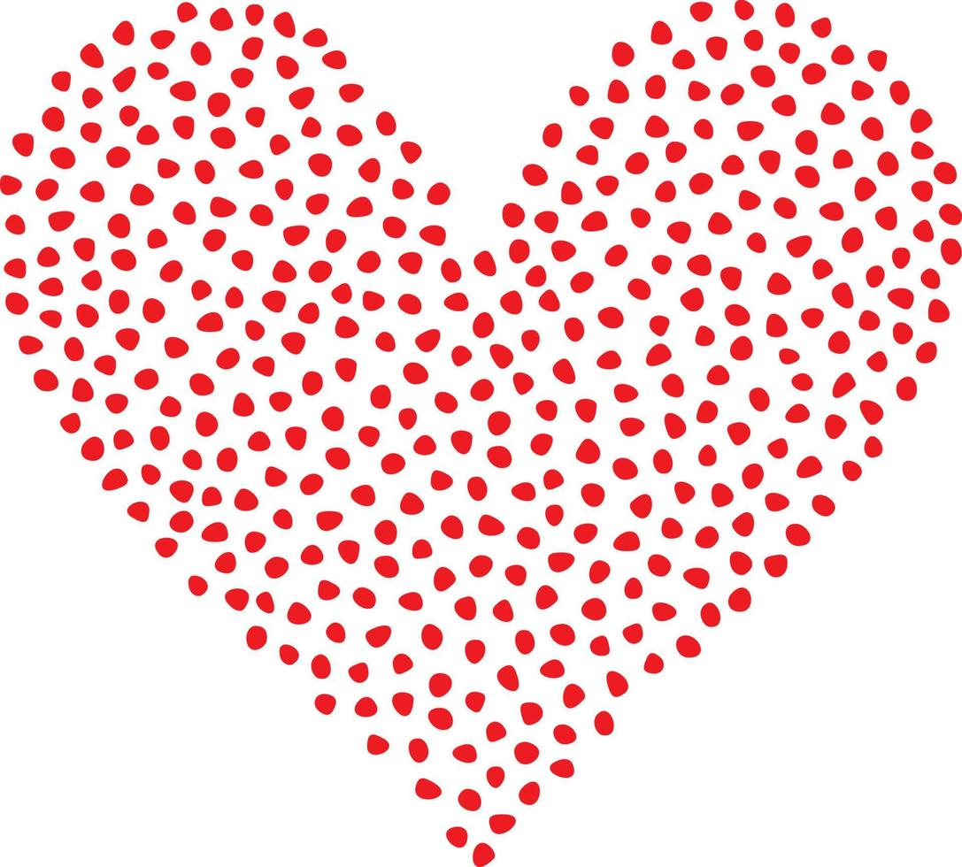 Dotted heart vector