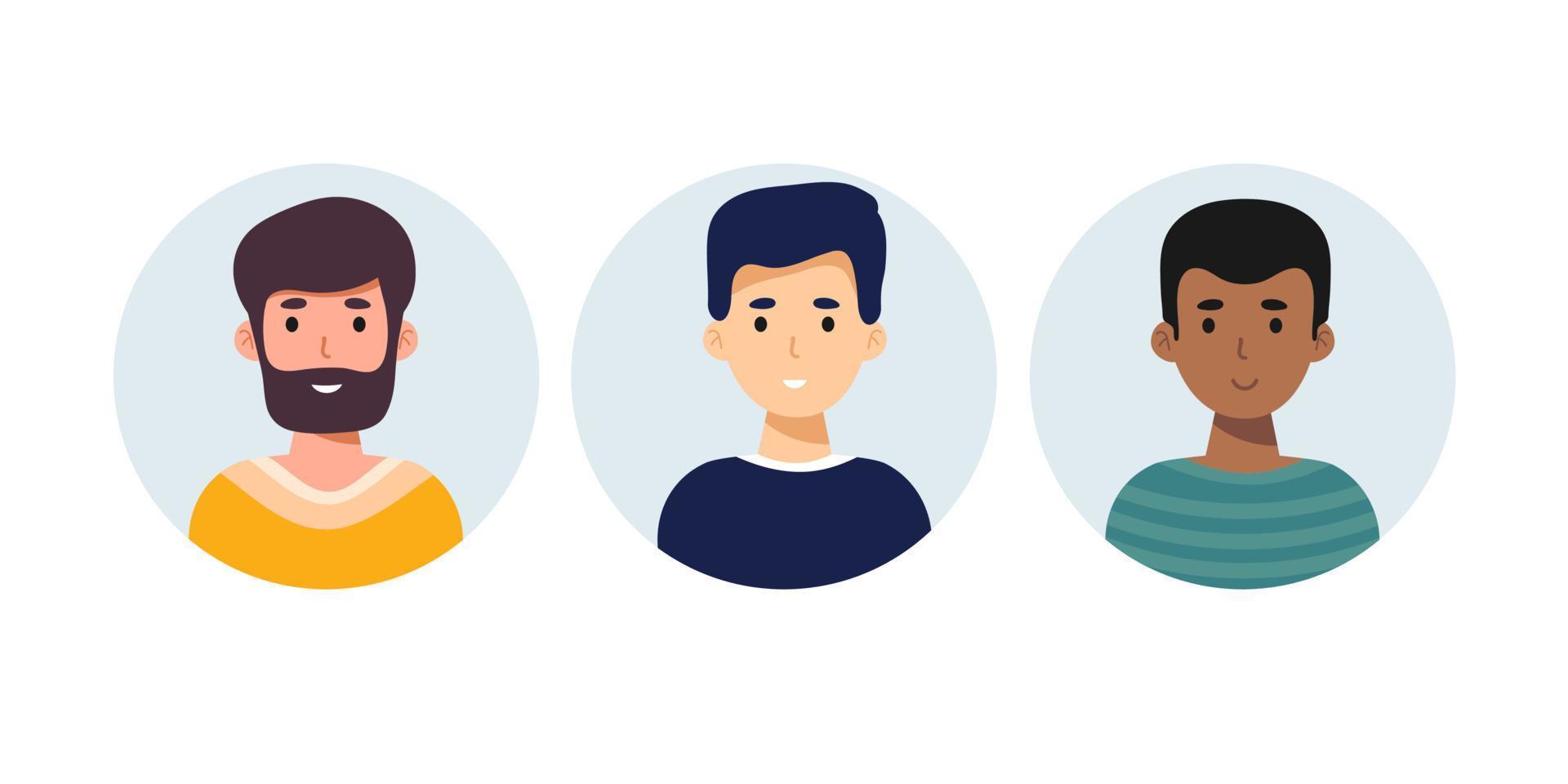 set of Man face emotive icon. Smiling male characters. flat vector. illustration isolated on white. man with beard, american african male . Positive emotions user avatar. For app, web design 4607802 Vector set of Man face emotive icon. Smiling male characters. flat vector. illustration isolated on white. man with beard, american african male . Positive emotions user avatar. For app, web design 4607802 Vector