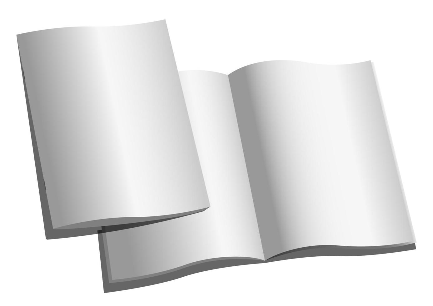 maqueta folleto en blanco aislado vector