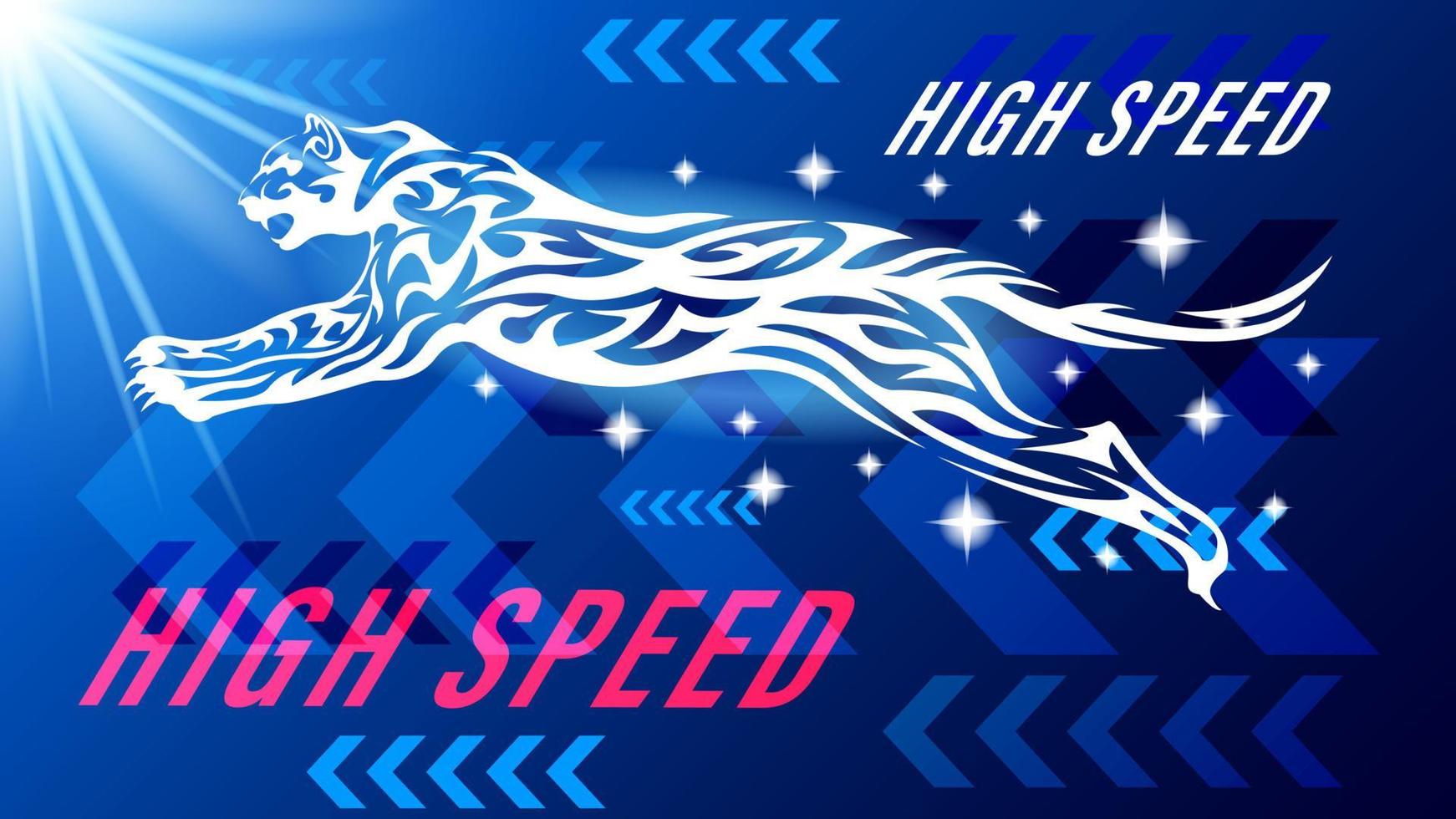 jaguar wildcat high speed background vector