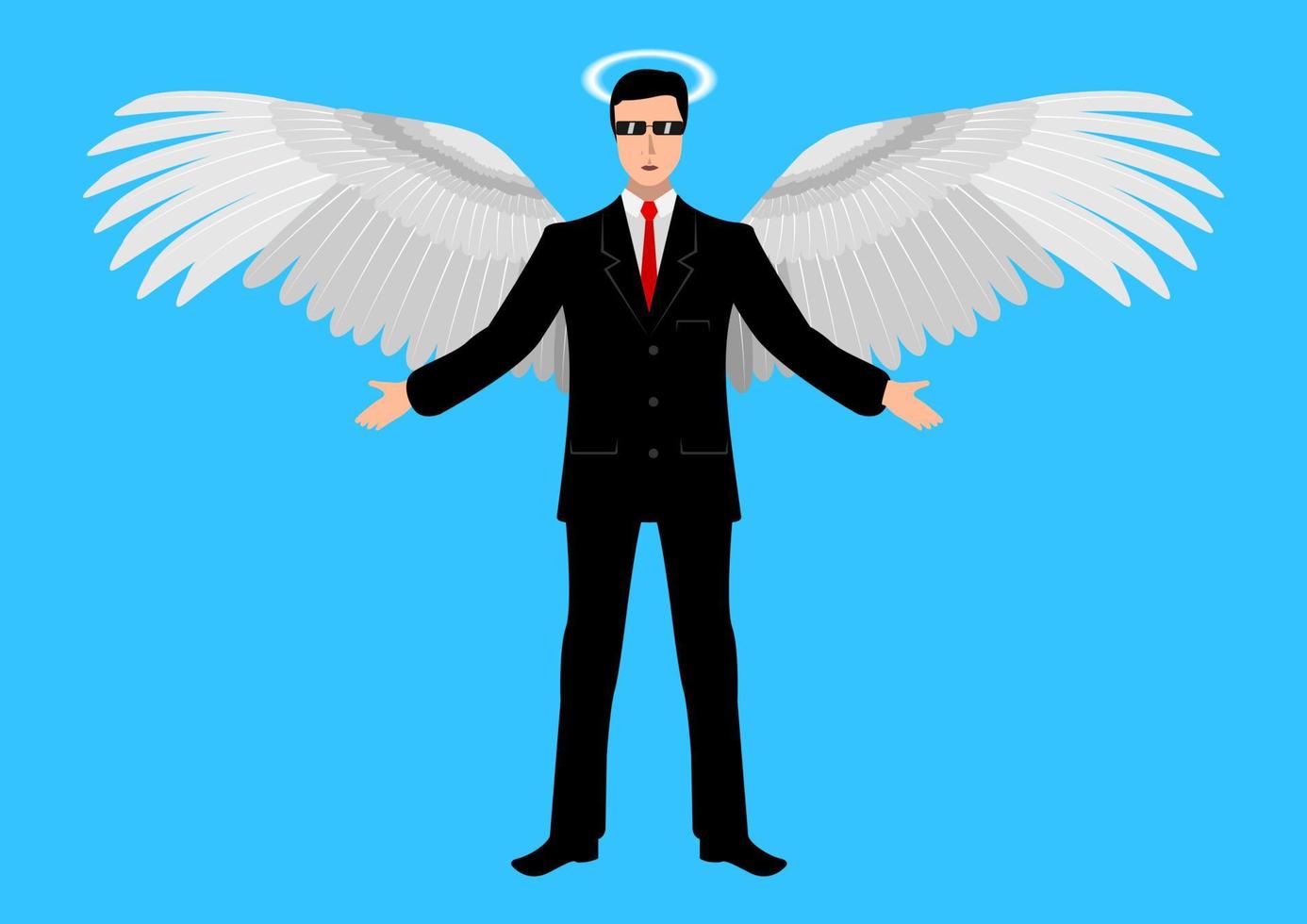 Businessman with wings of angel vector