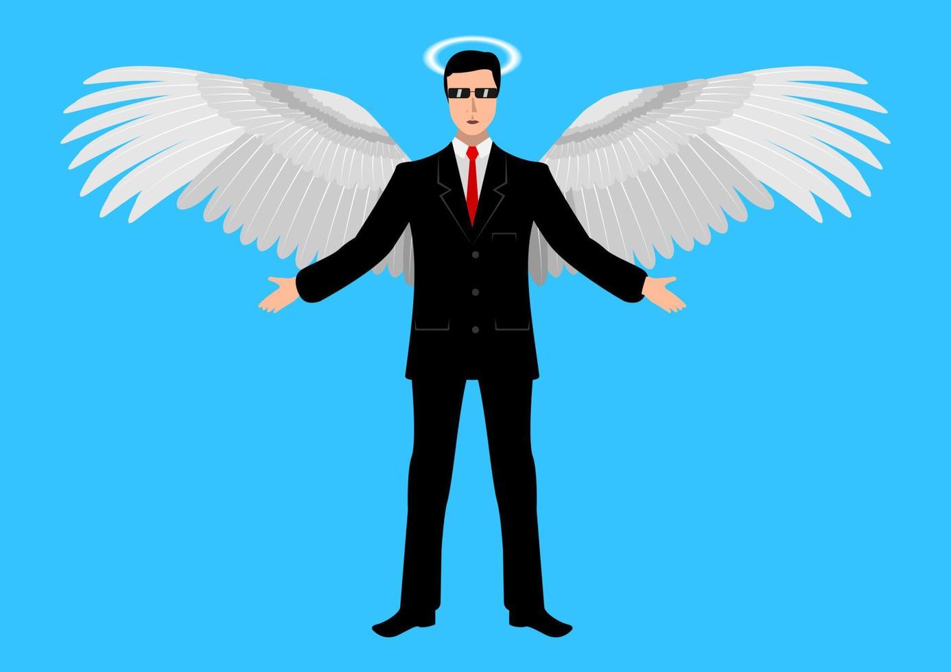 hombre de negocios con alas de angel vector