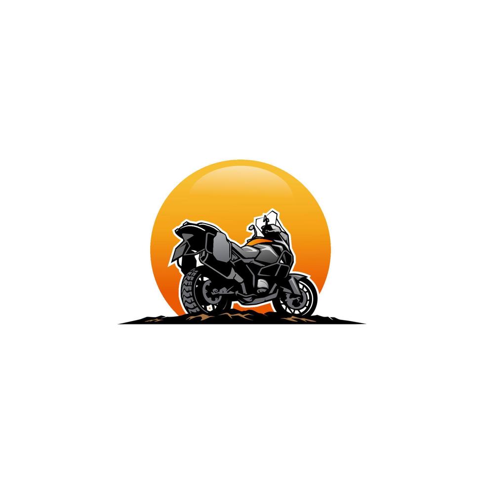 adventure motorcycle vector