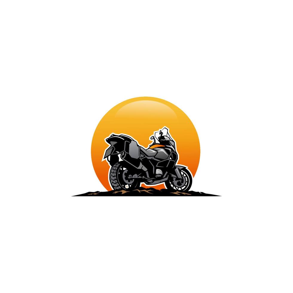 vector de moto de aventura