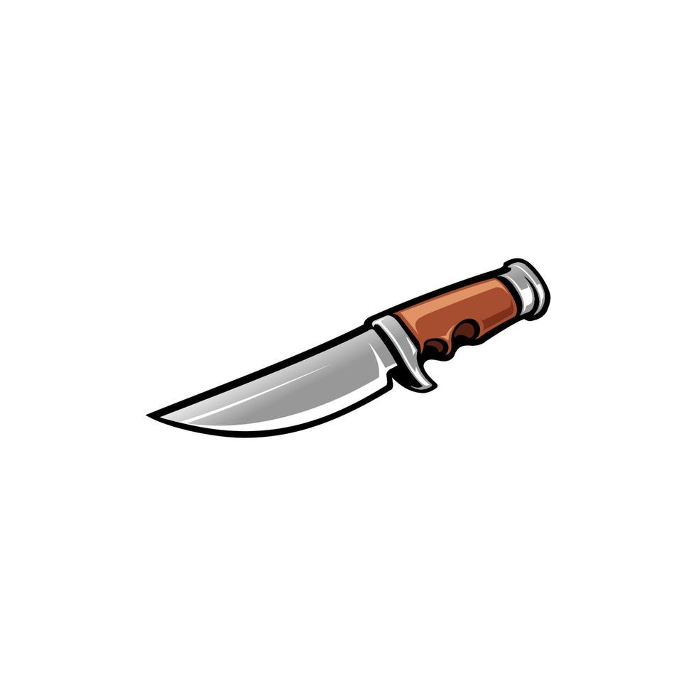 cuchillo militar, hoja, vector de ilustración de cuchillo de camping