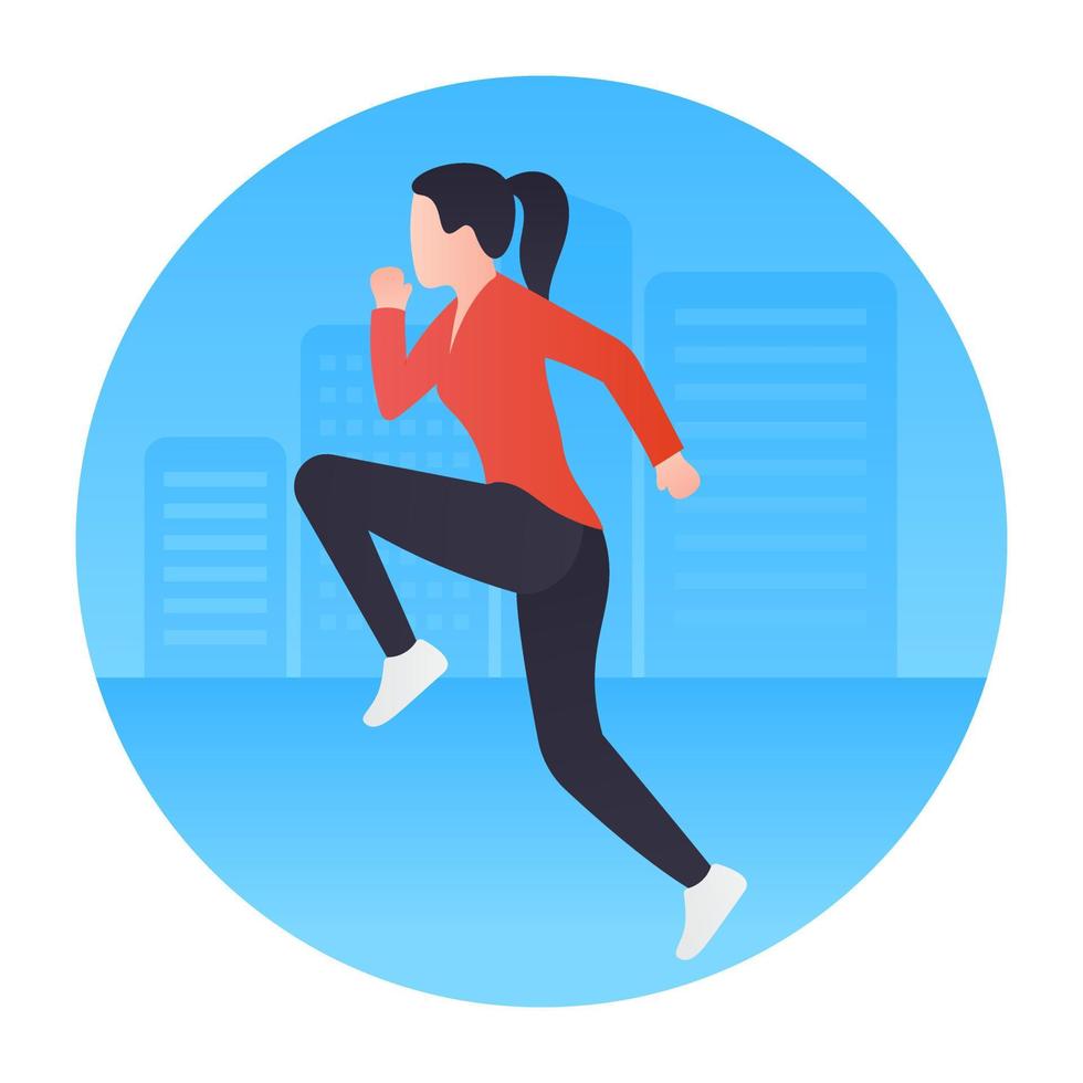 conceptos de running de moda vector