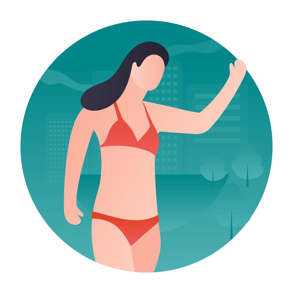 Sun Tanning Concepts vector