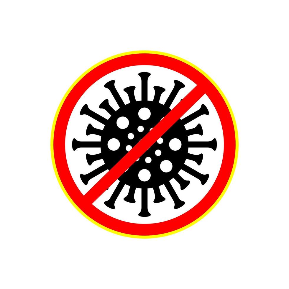 vector de signo de ilustración de corona virus covid-19