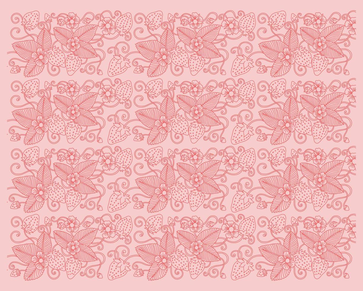 Batik Pattern Strawberry, seamless pattern pattern strawberry best for fabric or wallpaper vector