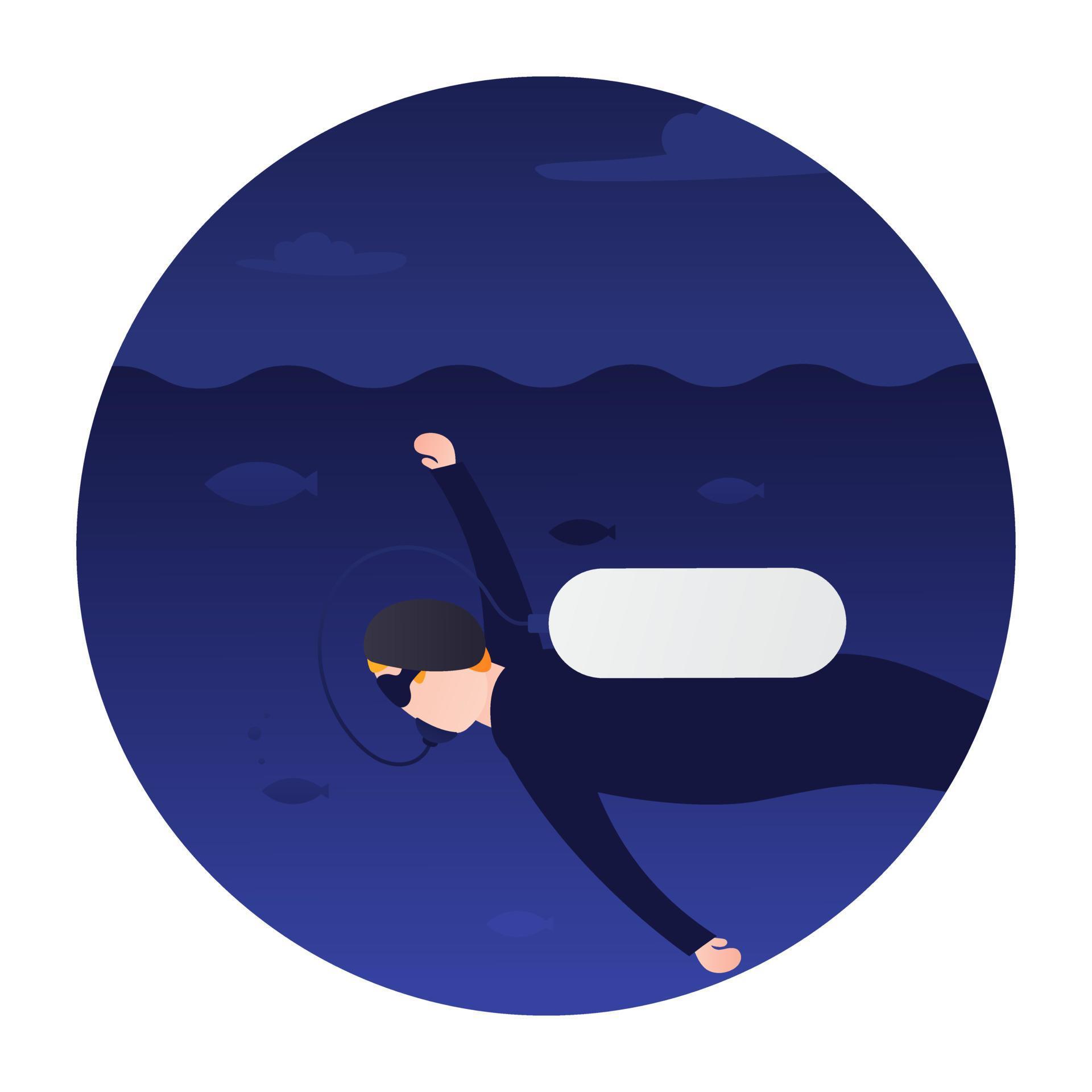 Scuba Diving Concepts 4608200 Vector Art at Vecteezy